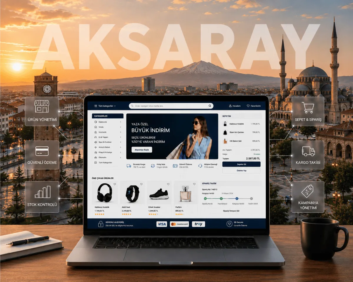Aksaray E-Ticaret Sitesi ve Online Satış Altyapısı - Webioo