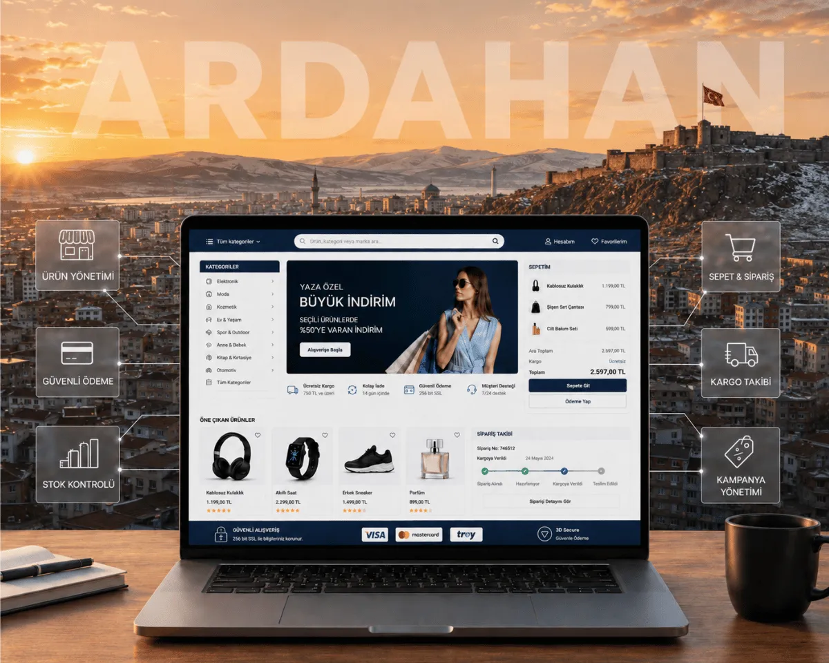 Ardahan E-Ticaret Sitesi Kurulumu - Webioo