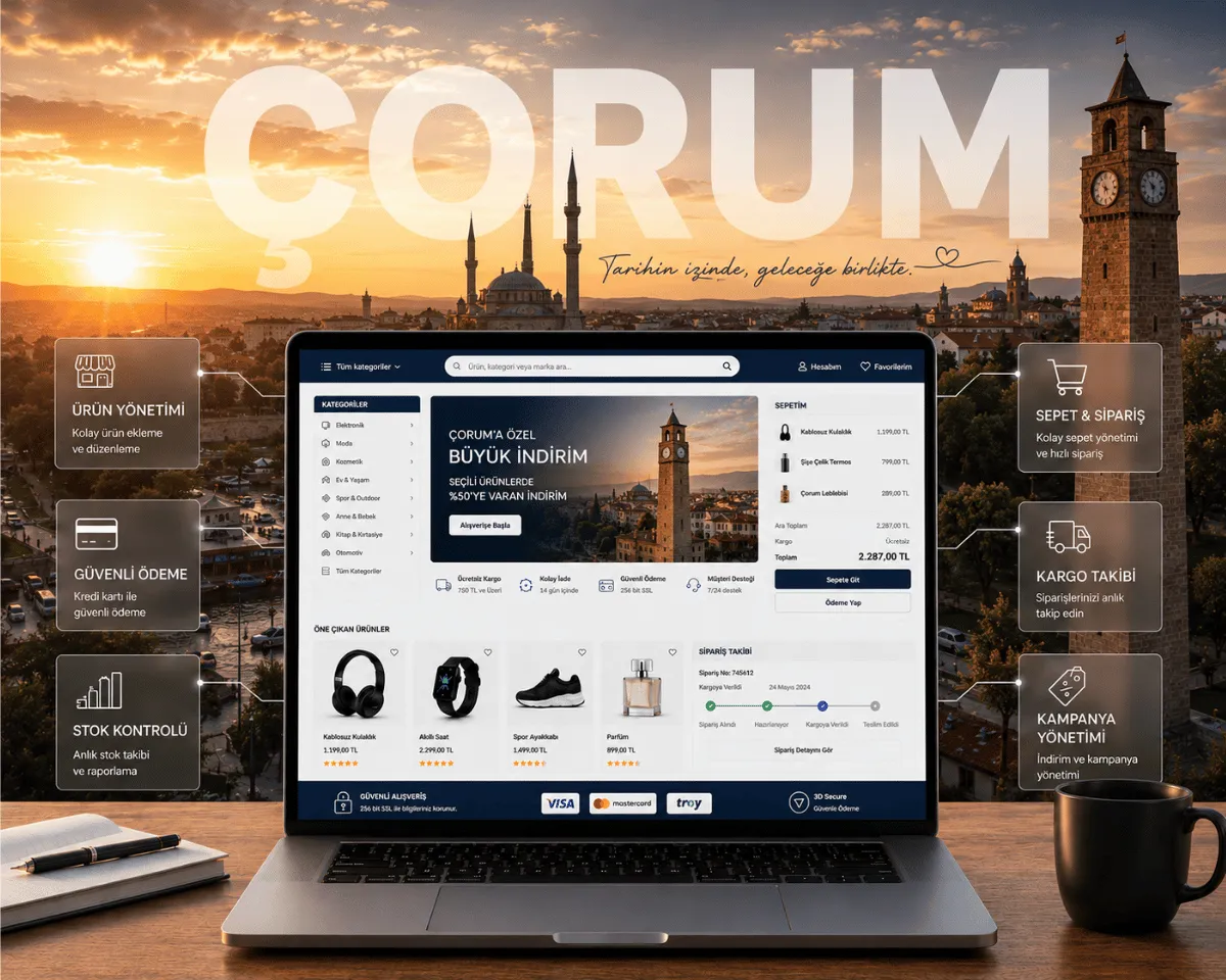 Çorum E-Ticaret Sitesi - Webioo