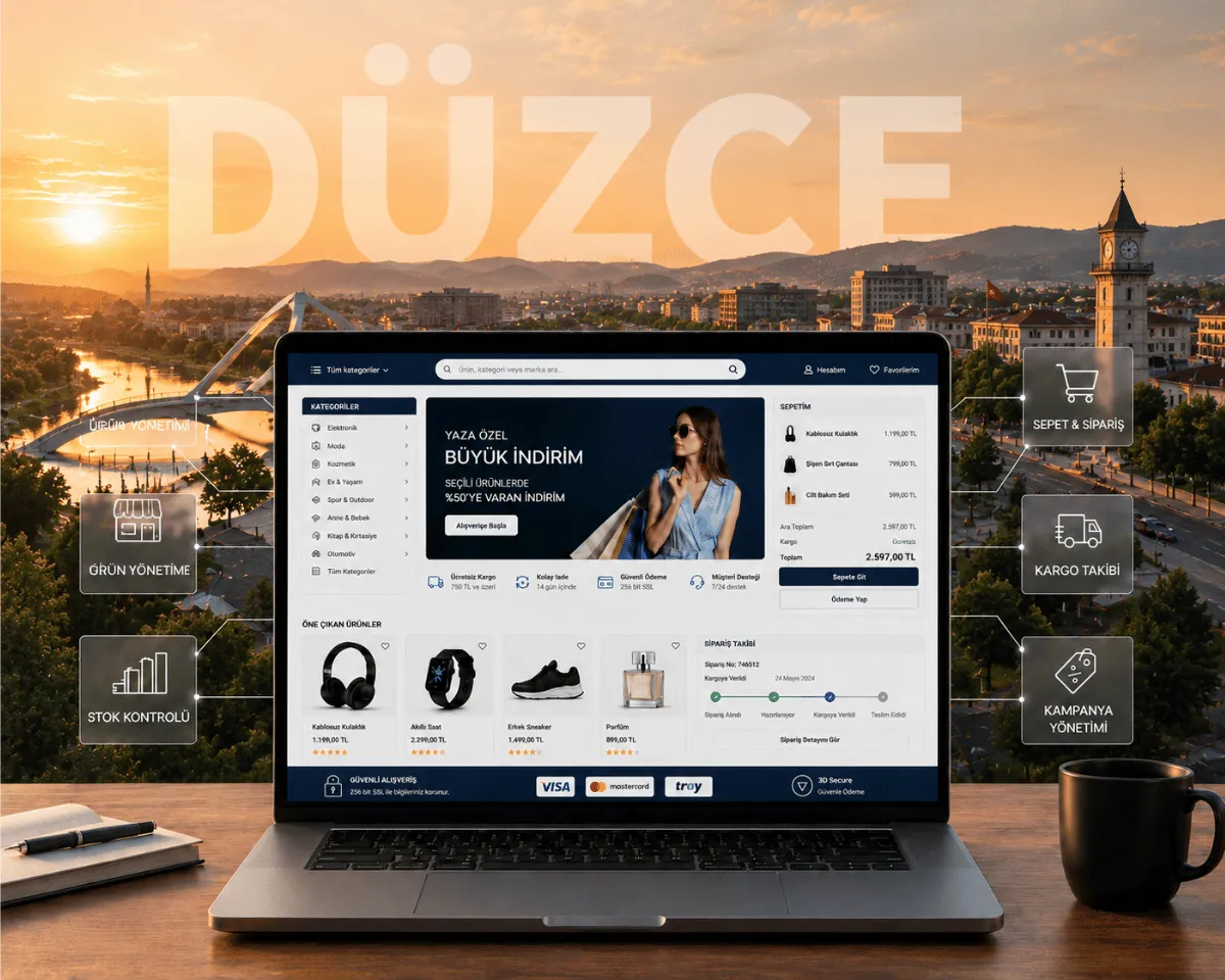 Düzce E-Ticaret Sitesi ve Online Satış Altyapısı - Webioo