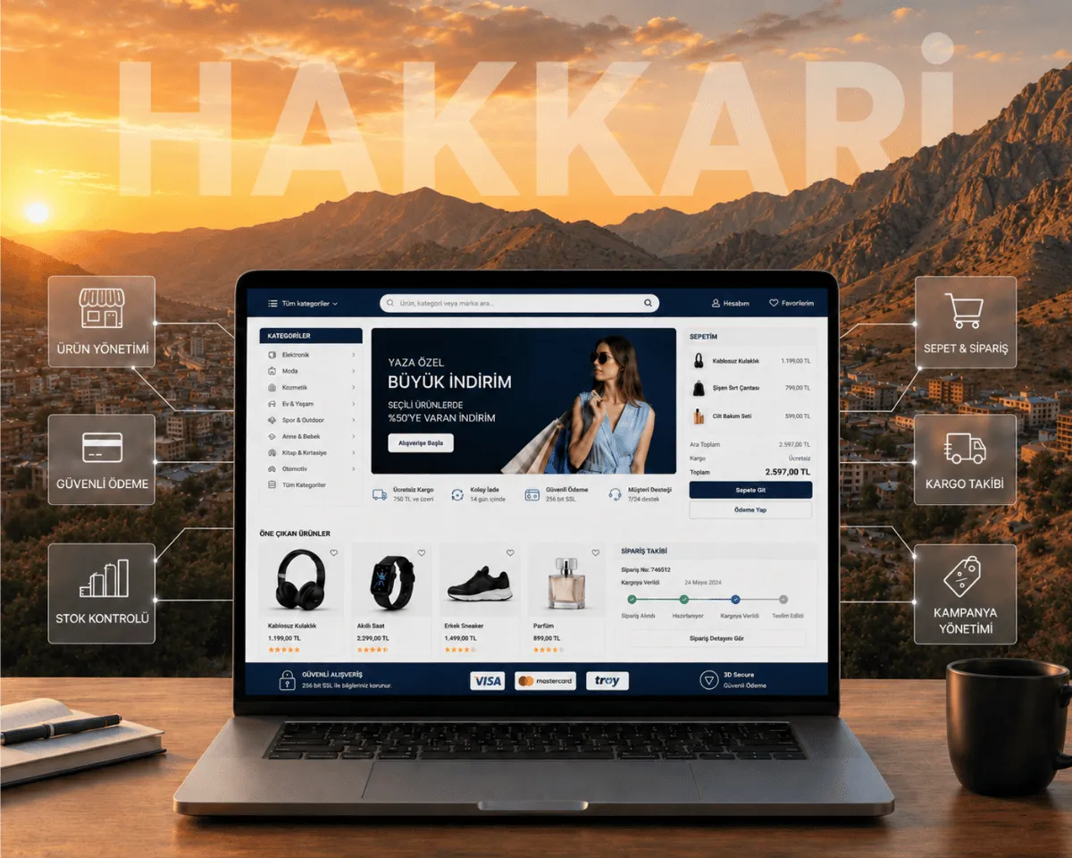 Hakkari E-Ticaret Sitesi Kurulumu - Webioo