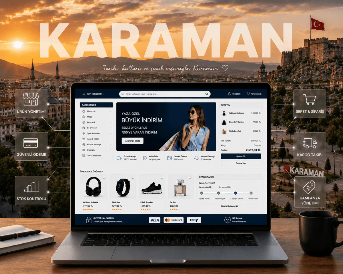 Karaman E-Ticaret Sitesi Kurulumu - Webioo