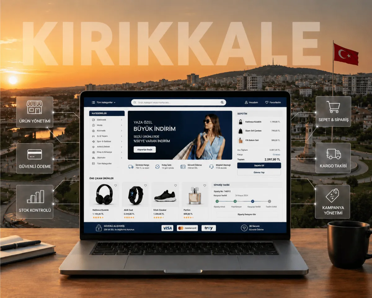 Kırıkkale E-Ticaret Sitesi ve Online Satış Altyapısı - Webioo