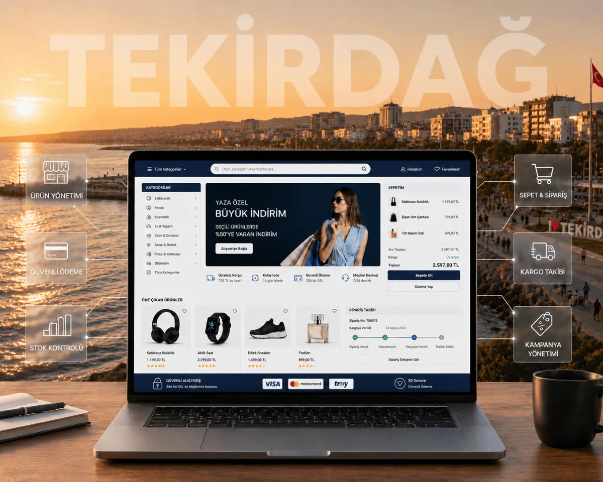 Tekirdağ E-Ticaret Sitesi ve Online Satış Altyapısı - Webioo