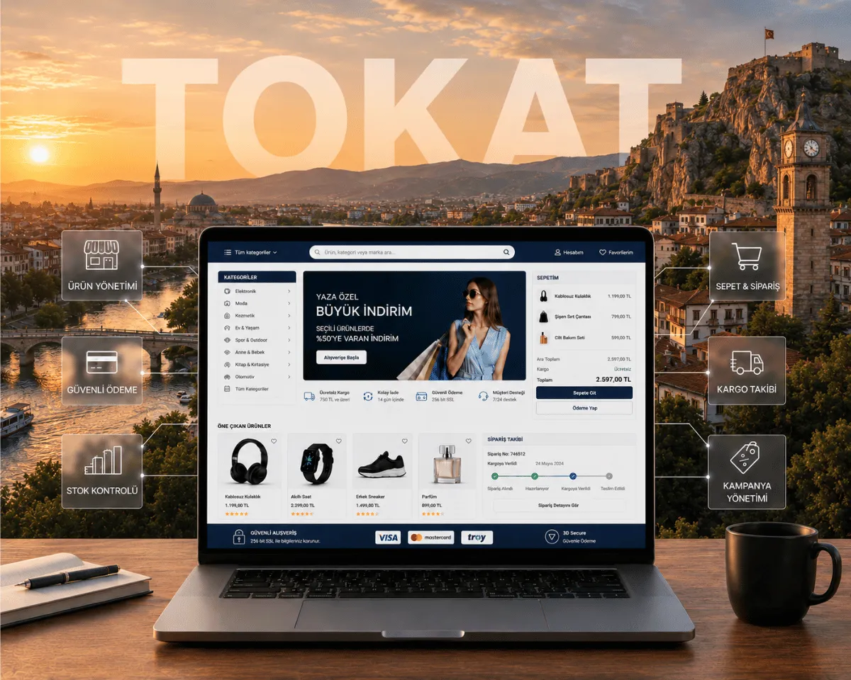 Tokat E-Ticaret Sitesi ve Online Satış Altyapısı - Webioo