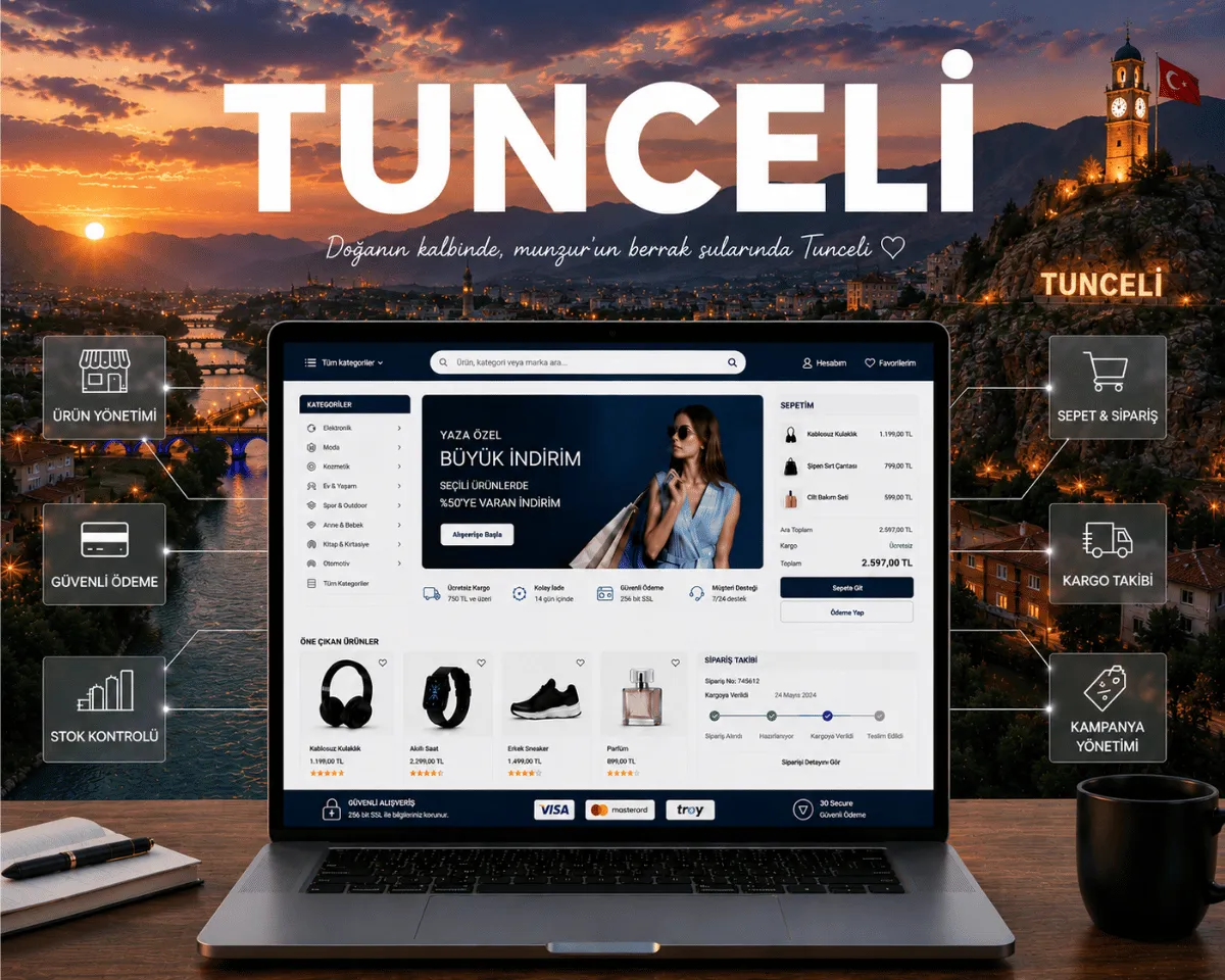 Tunceli E-Ticaret Sitesi Kurulumu - Webioo