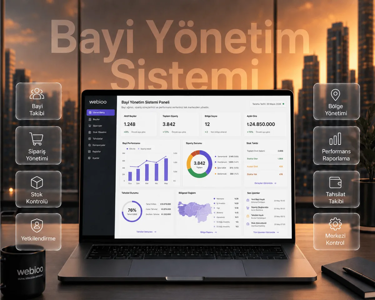 Bayi Yönetim Sistemi hizmeti | Webioo
