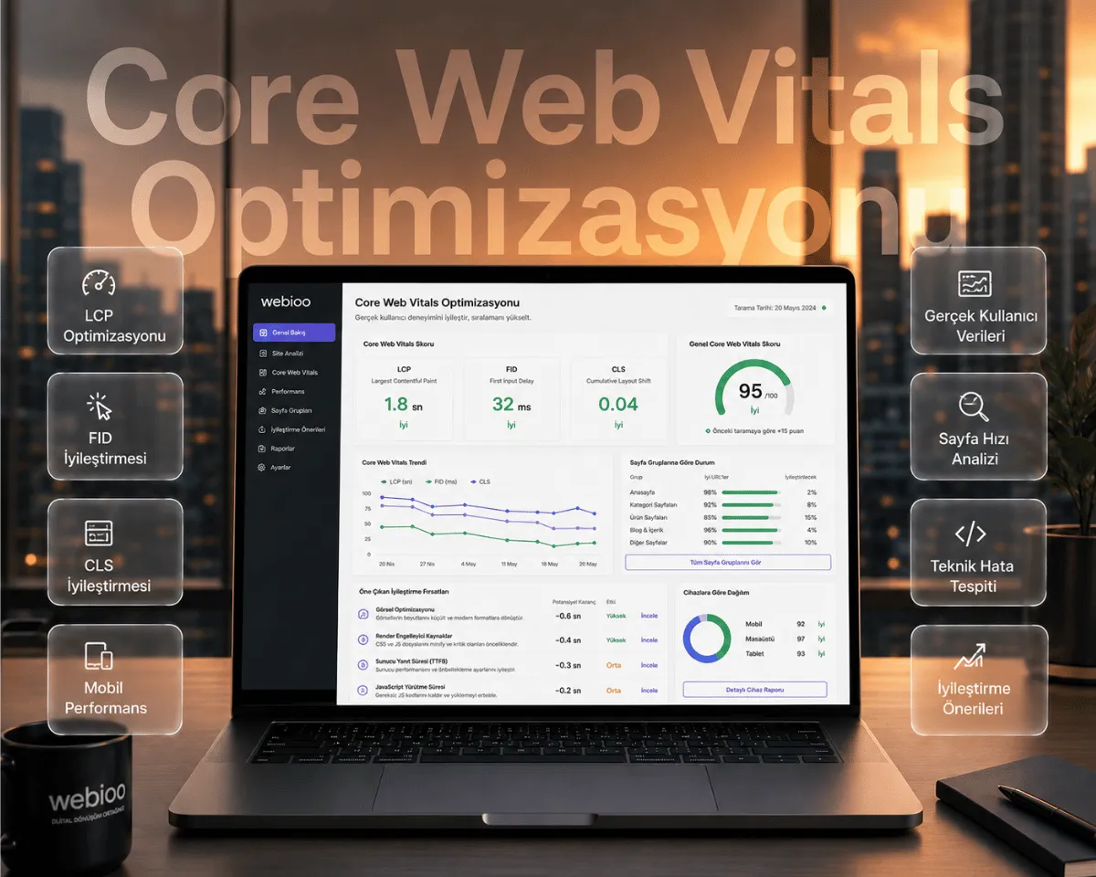 Core Web Vitals Optimizasyonu hizmeti | Webioo