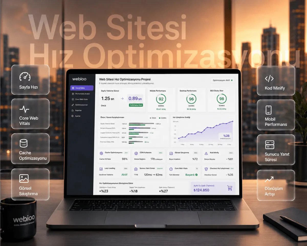 Web Sitesi Hız Optimizasyonu hizmeti | Webioo