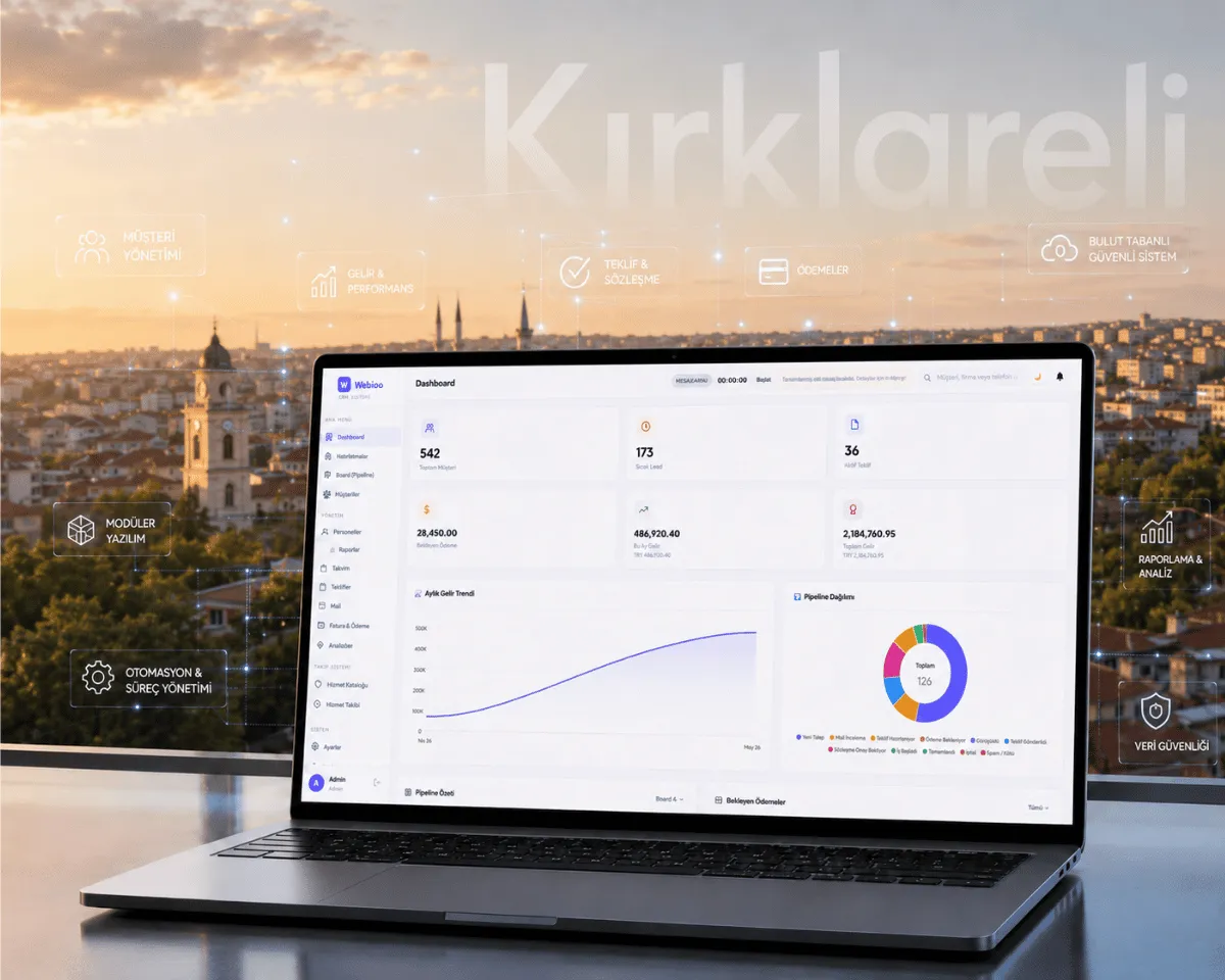 Kırklareli Web Yazılım - Webioo