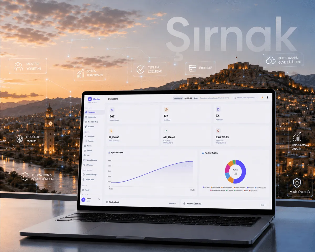 Şırnak web yazılım | Webioo